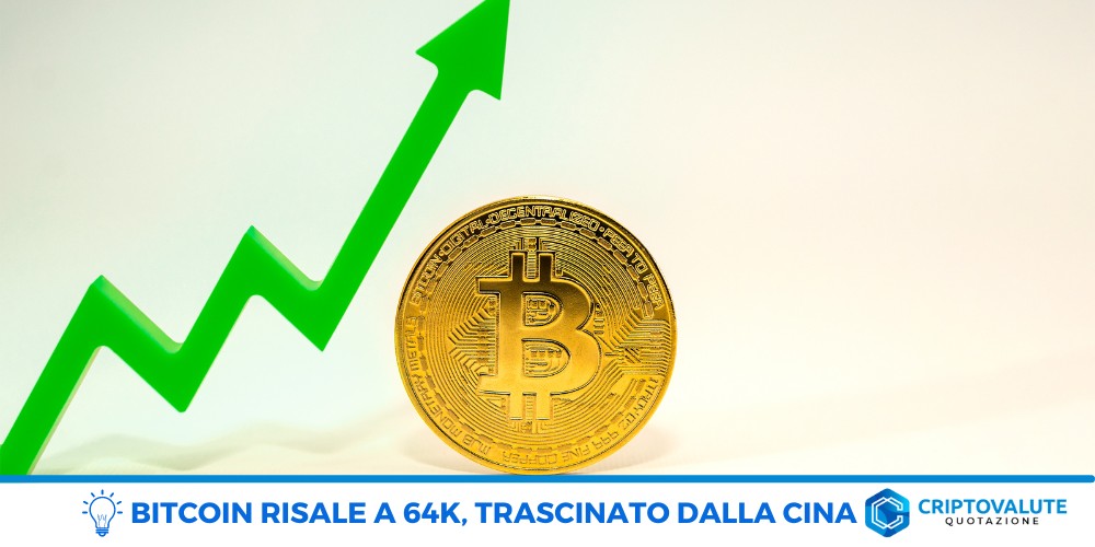 Bitcoin apre a 64.000 dollari